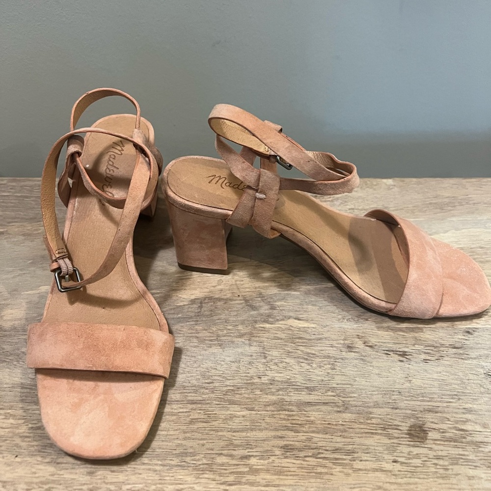 Madewell Kora Ankle Strap Sandal - Suede Ground Clay - Picture 8 of 9